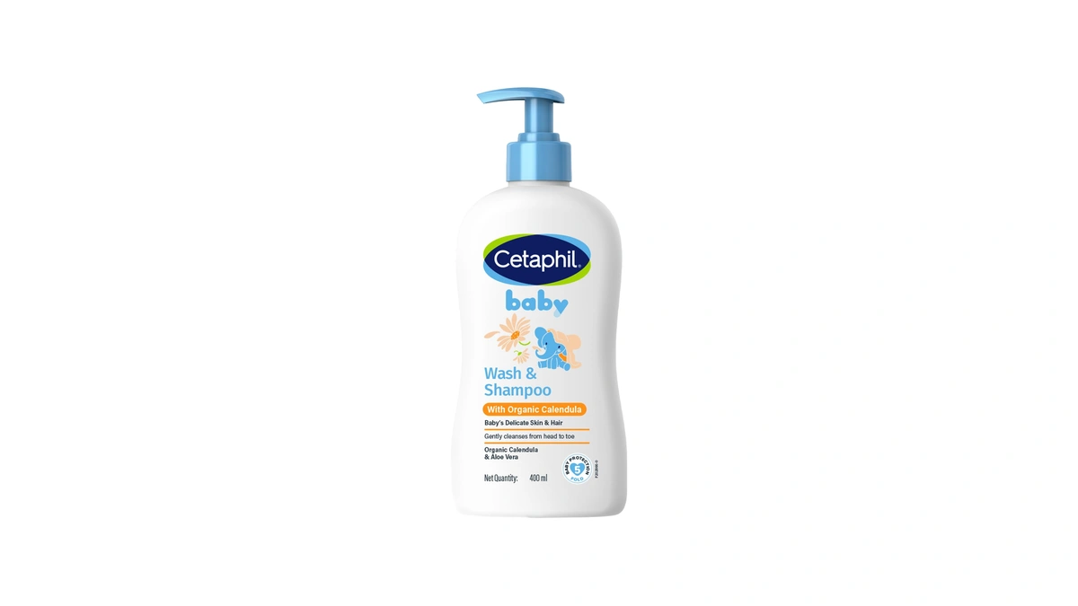 Cetaphil 2-in-1 Baby Shampoo & Body Wash, Tear Free, Calendula,