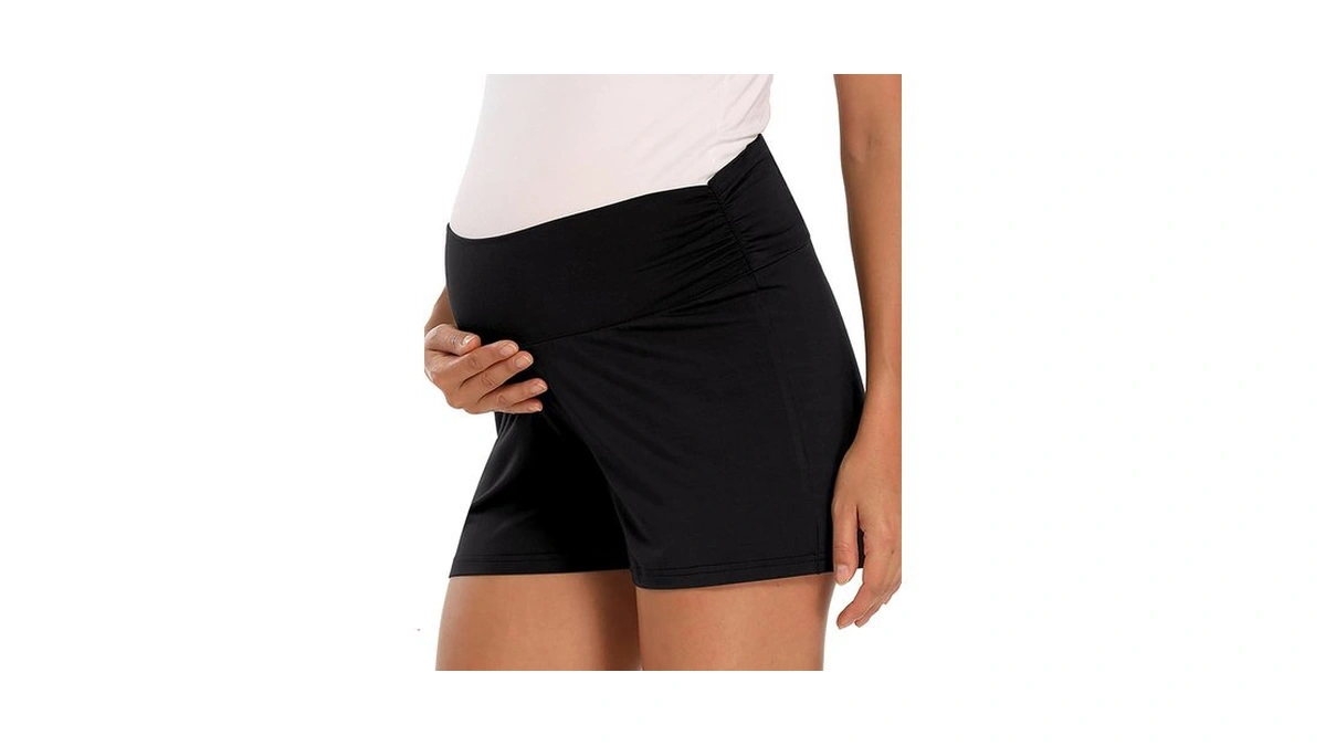 Fitglam Women's Maternity Shorts Lounge Sleep Pajama Workout Comfy Stretchy