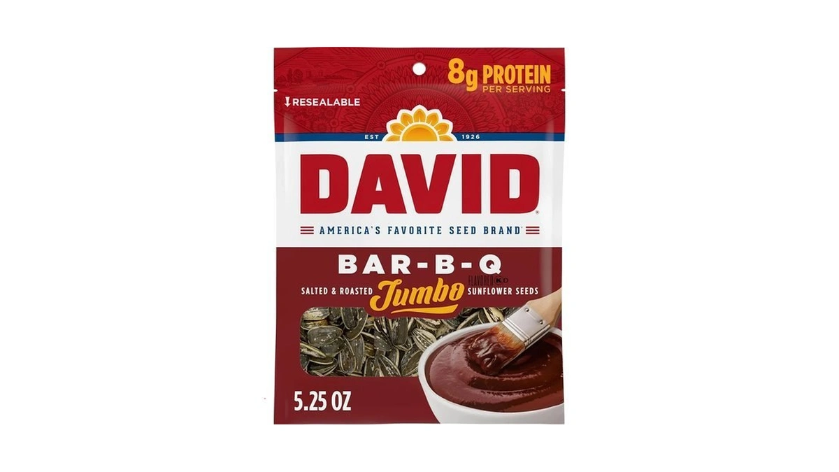 David Jumbo Sunflower Seeds, Bar-b-q Flavor, 5.25 Oz.