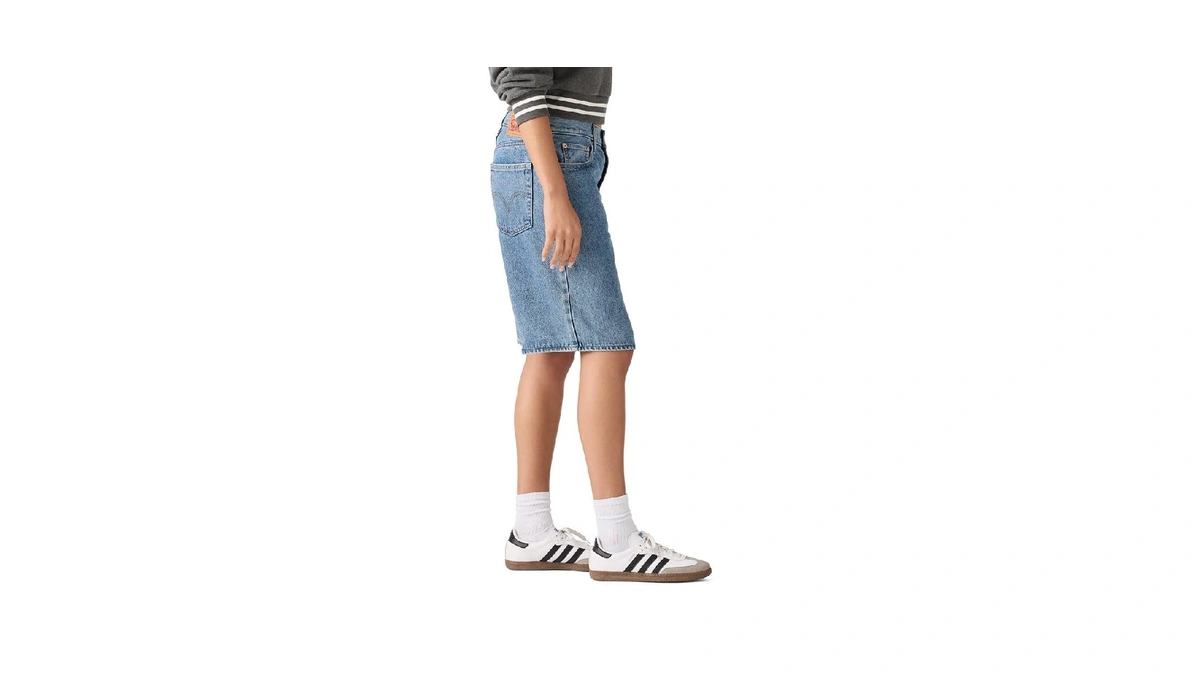 Levi's Women's Middy Jort, (new) Twisted Stone (non-stretch), 28