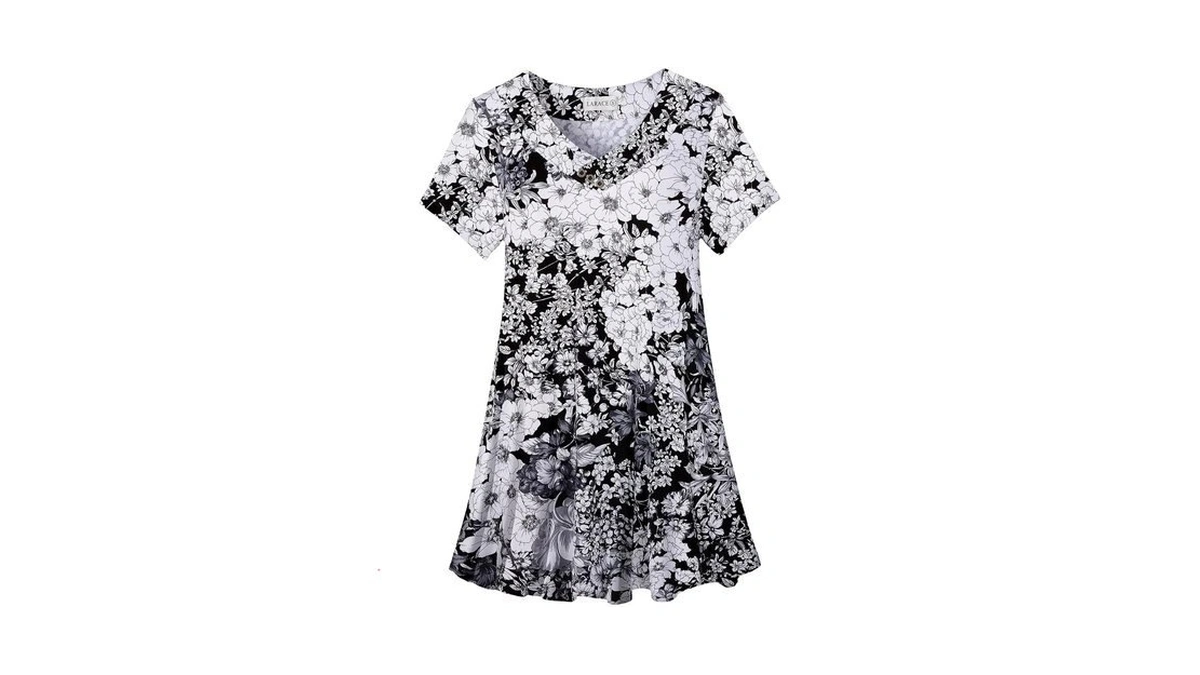 Larace Plus Size Tunic Tops For Women, Women's Short Sleeve