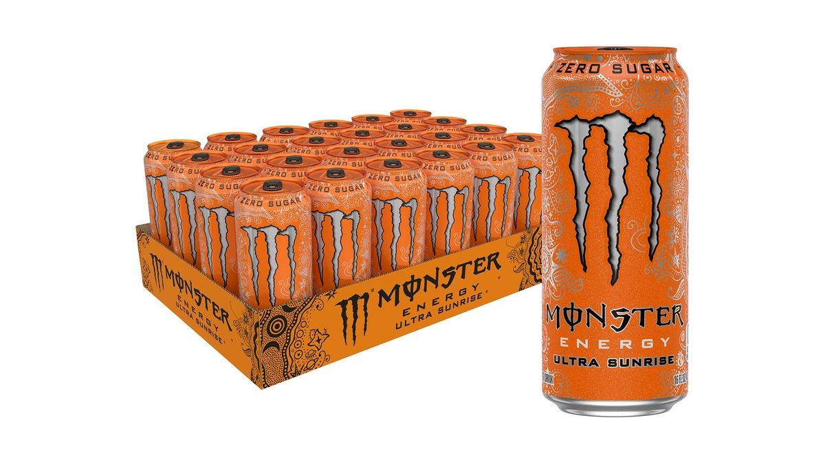 Monster Energy Ultra Sunrise, Sugar Free Energy Drink, 16 Fl