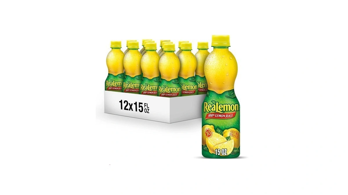 Realemon 100% Lemon Juice, 15 Fl Oz Bottle (pack Of