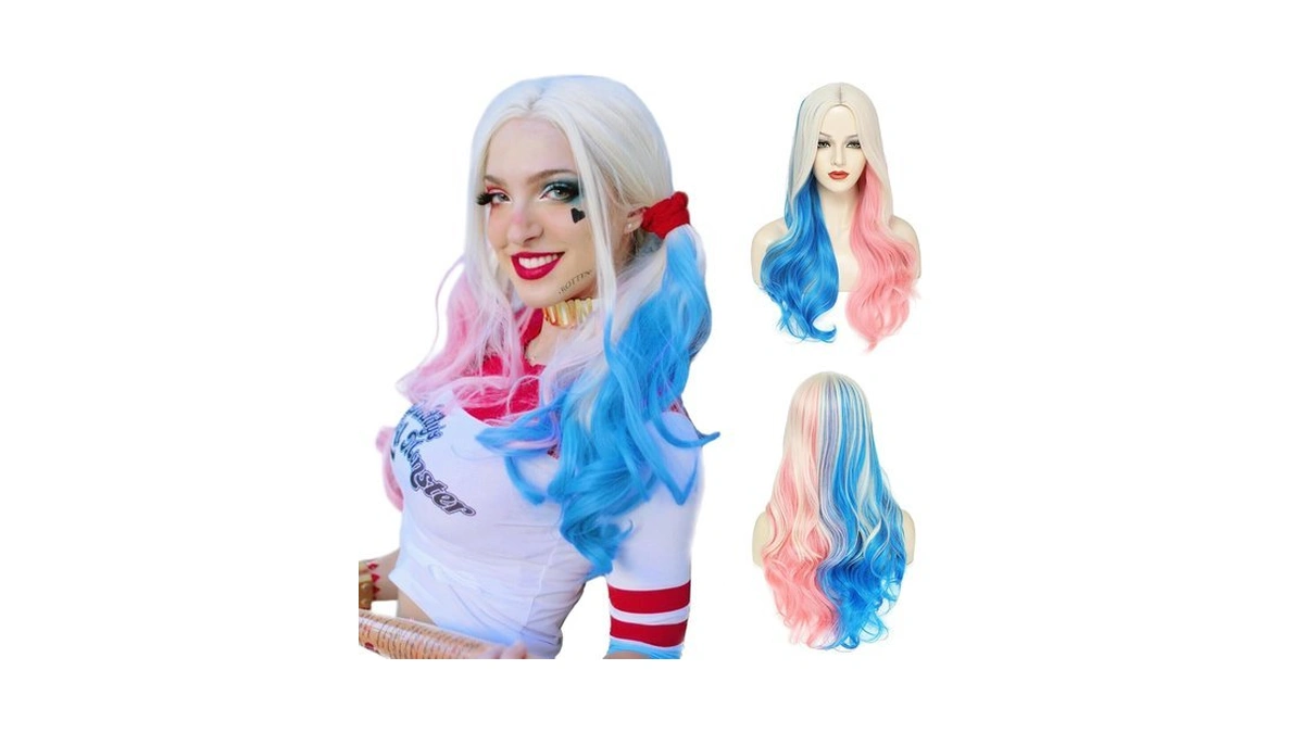 Tixbaby Harley Quinn Wigs For Women Cosplay Wigs Halloween Party