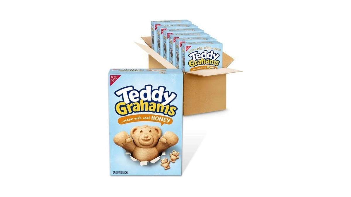 Teddy Grahams Honey Graham Snacks, Bulk Kids Snacks, 6 Boxes