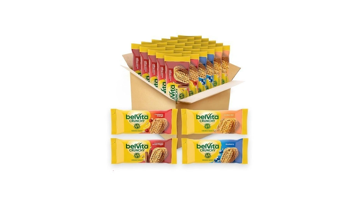 Belvita Breakfast Bars Biscuits Variety Pack, 4 Flavors, 30 Packs