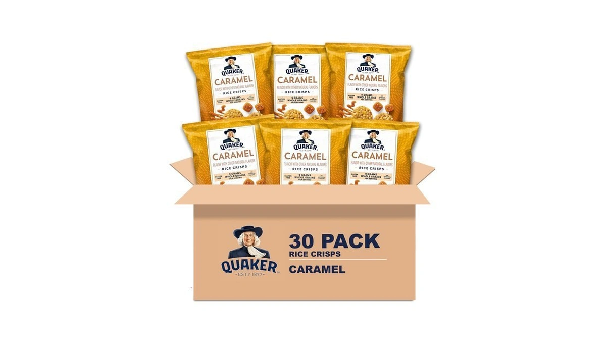 Quaker Rice Crisps, Gluten Free, Caramel, 0.91 Oz, 30 Count