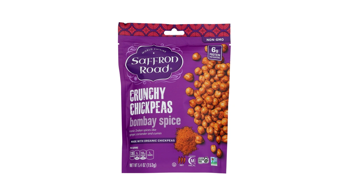 Saffron Road Bombay Spice Crunchy Chickpea Snack, 6oz - Gluten