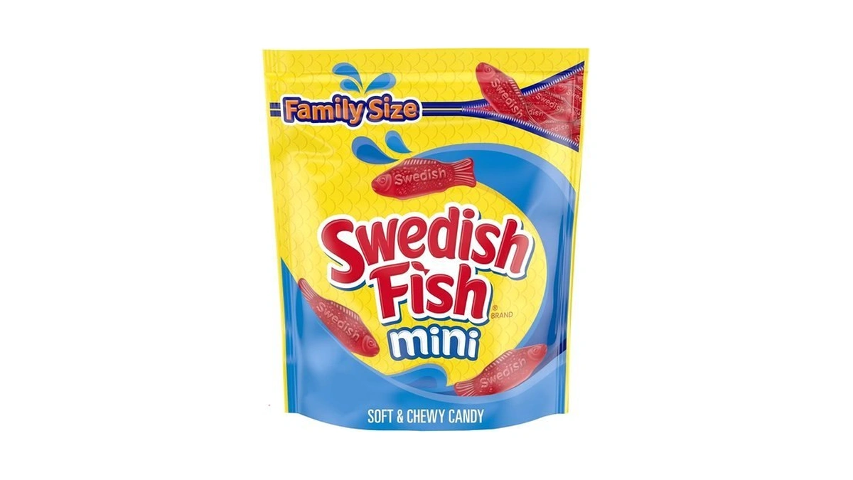 Swedish Fish Mini Soft Chewy Candy, Family Size, 1.8 Lb