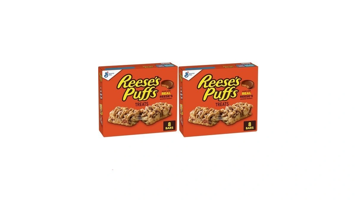 Reese's Puffs Breakfast Cereal Treat Bars, Peanut Butter & Cocoa,