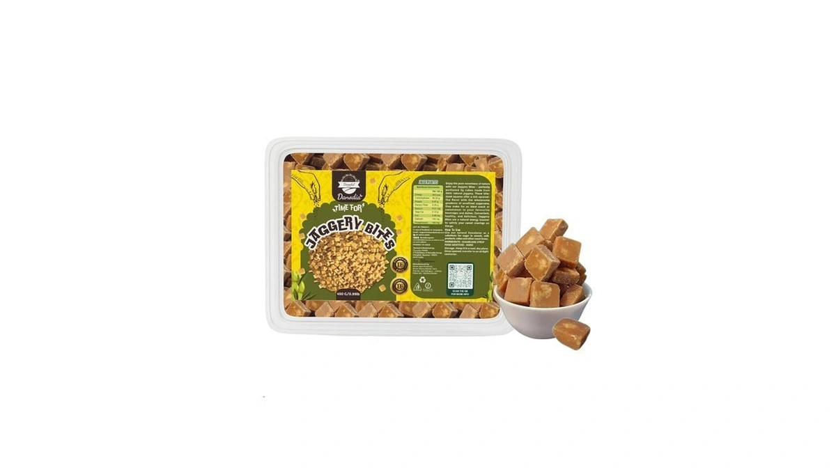 Danodia Foods Organic Jaggery Bites, Cane Gur Sweetener, 1 Lb