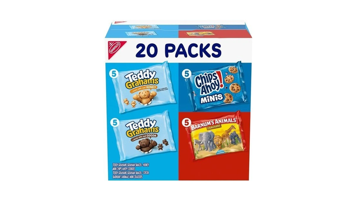 Nabisco Fun Shapes Snacks Variety Pack, 3 Flavors, 20 Snack