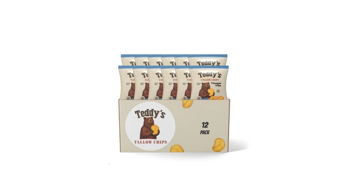 Teddy’s Tallow Chips Vinegar Vibe Potato Chips – Cooked In