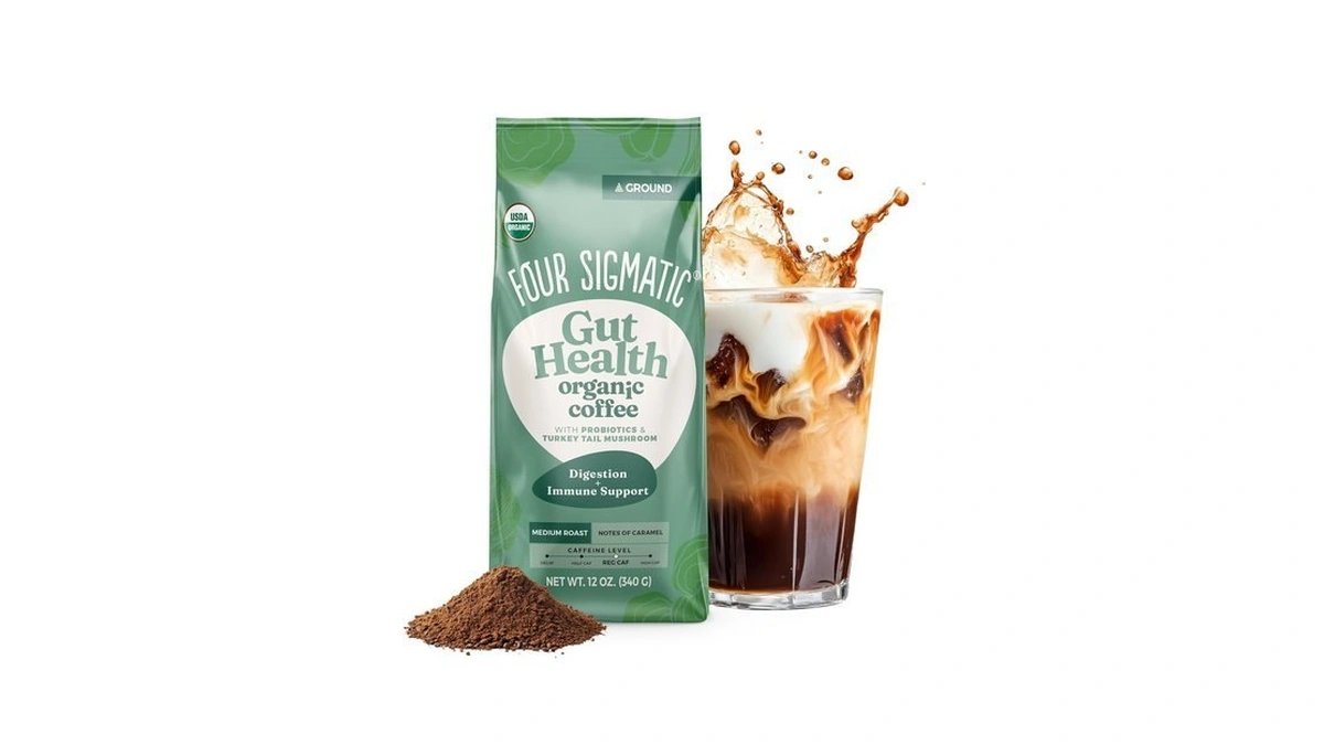 Four Sigmatic Gut Health Organic Ground Coffee | Medium Roast,
