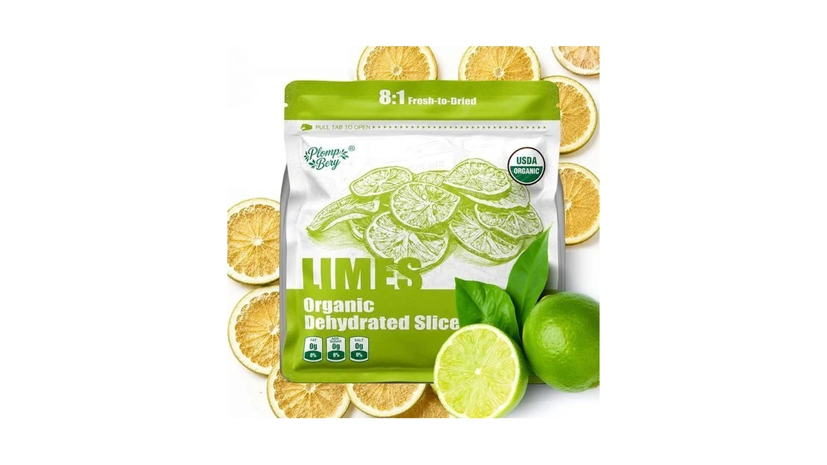Organic Dehydrated Lime Slices Dried Limes, Cocktails Garnish Sugar Free