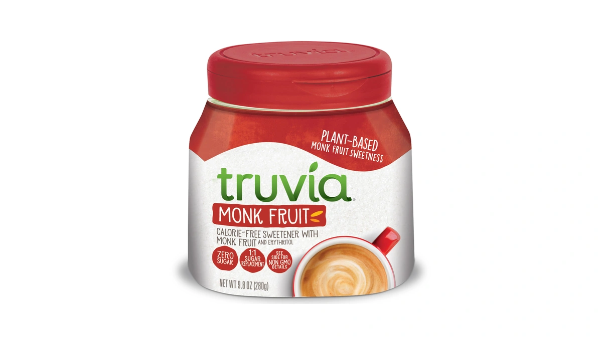 Truvia Monk Fruit Sweetener, Spoonable, 9.8 Oz Jar