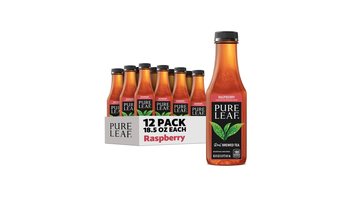 Pure Leaf Iced Tea, Raspberry, Real Brewed Tea, 18.5 Fl