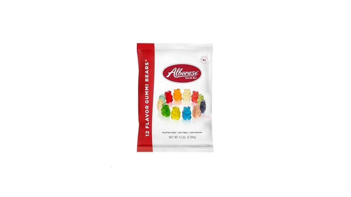 Albanese World's Best 12 Flavor Gummi Bears | 5lbs Of