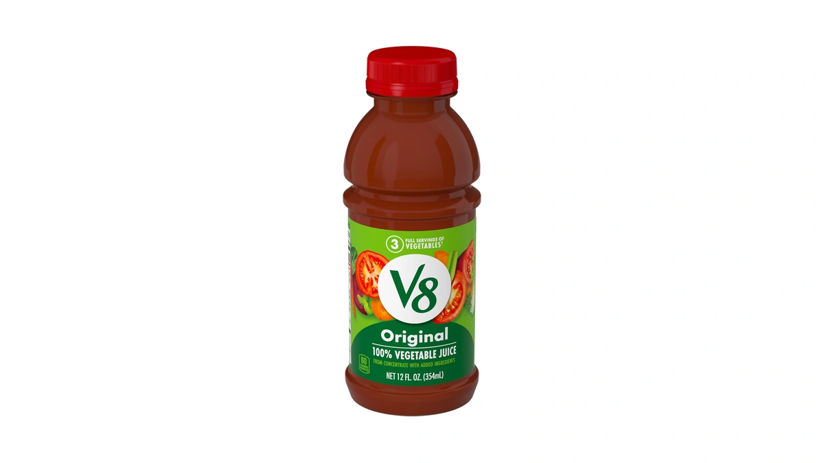 V8 Original 100% Vegetable Juice, 12 Fl Oz Bottle