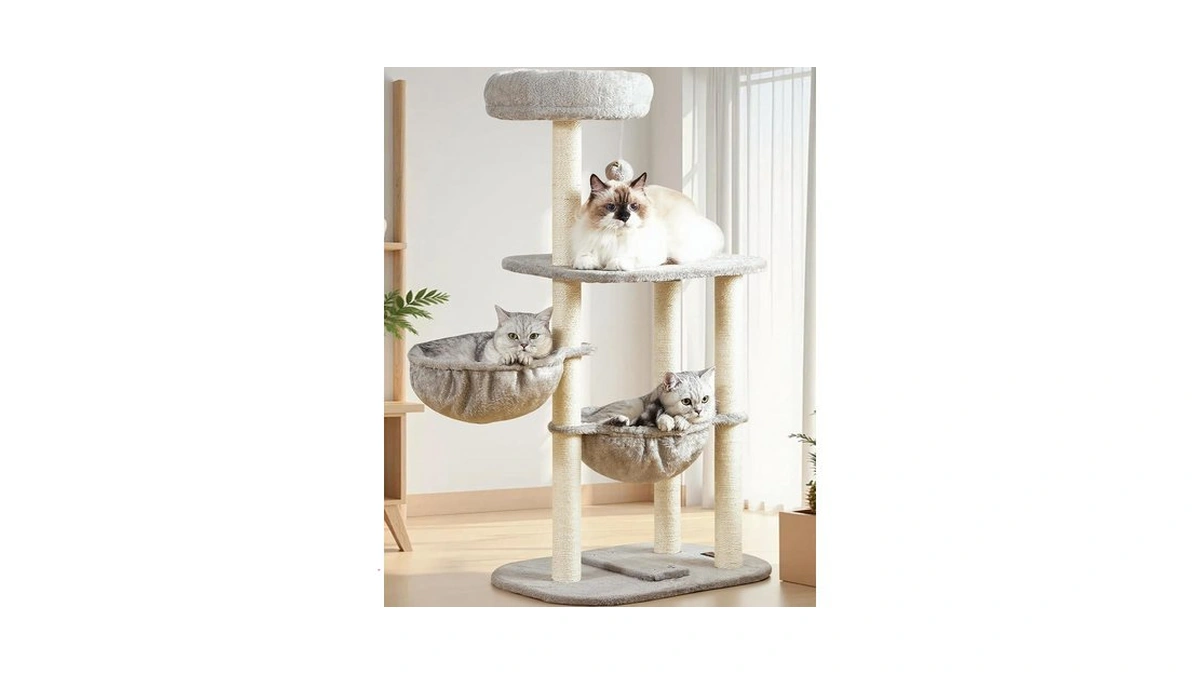 Small Cat Tree Tower With Lots Of Scratching Posts -