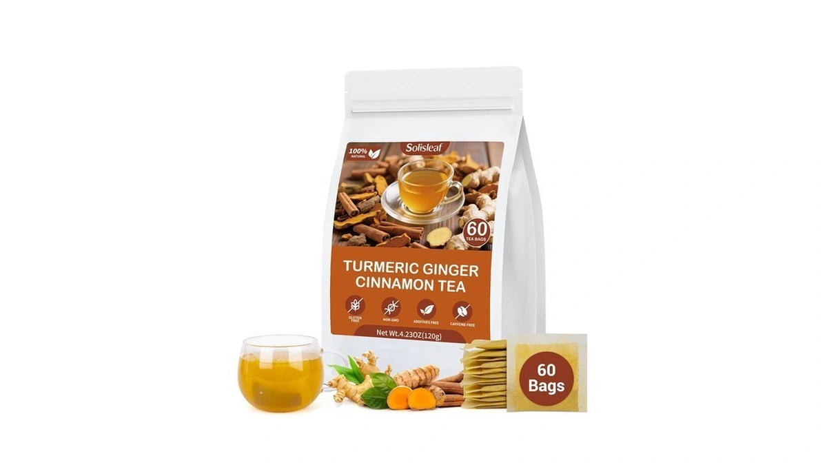 Turmeric Ginger Cinnamon Tea Bag, Natural Ginger Turmeric Herbal Blend
