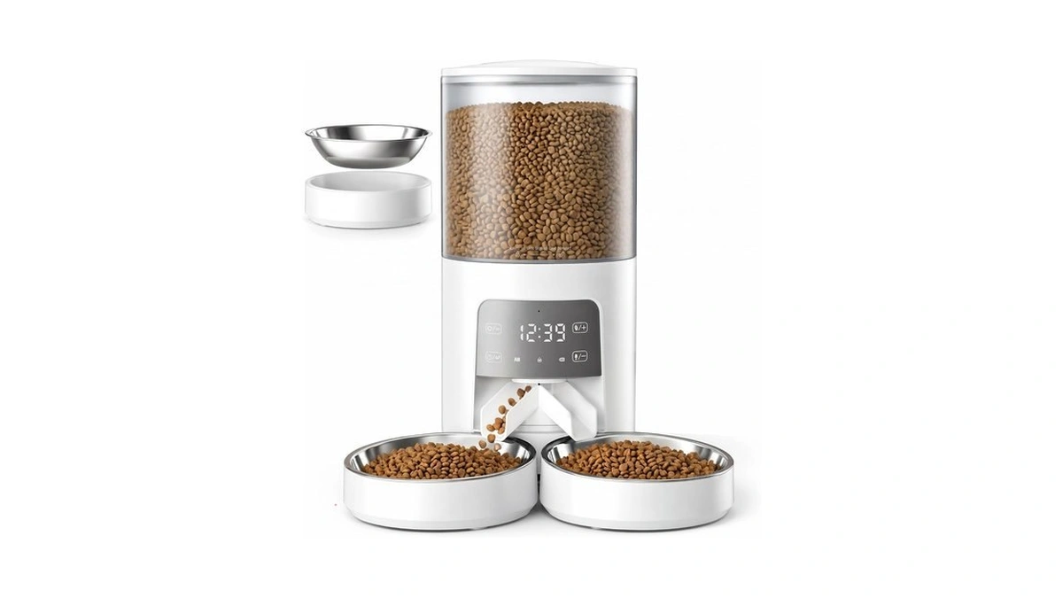Sweetcrispy Automatic Cat Feeder For 2 Cats, 6l Automatic Pet