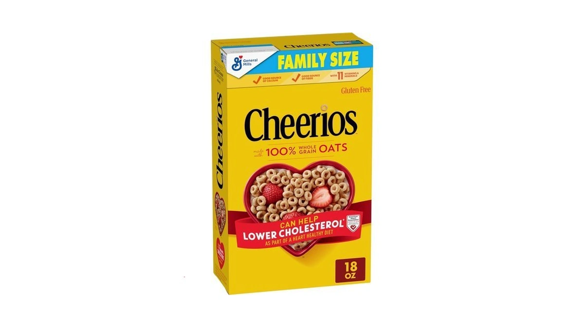 Cheerios, Heart Healthy Gluten Free Breakfast Cereal, Family Size, 18