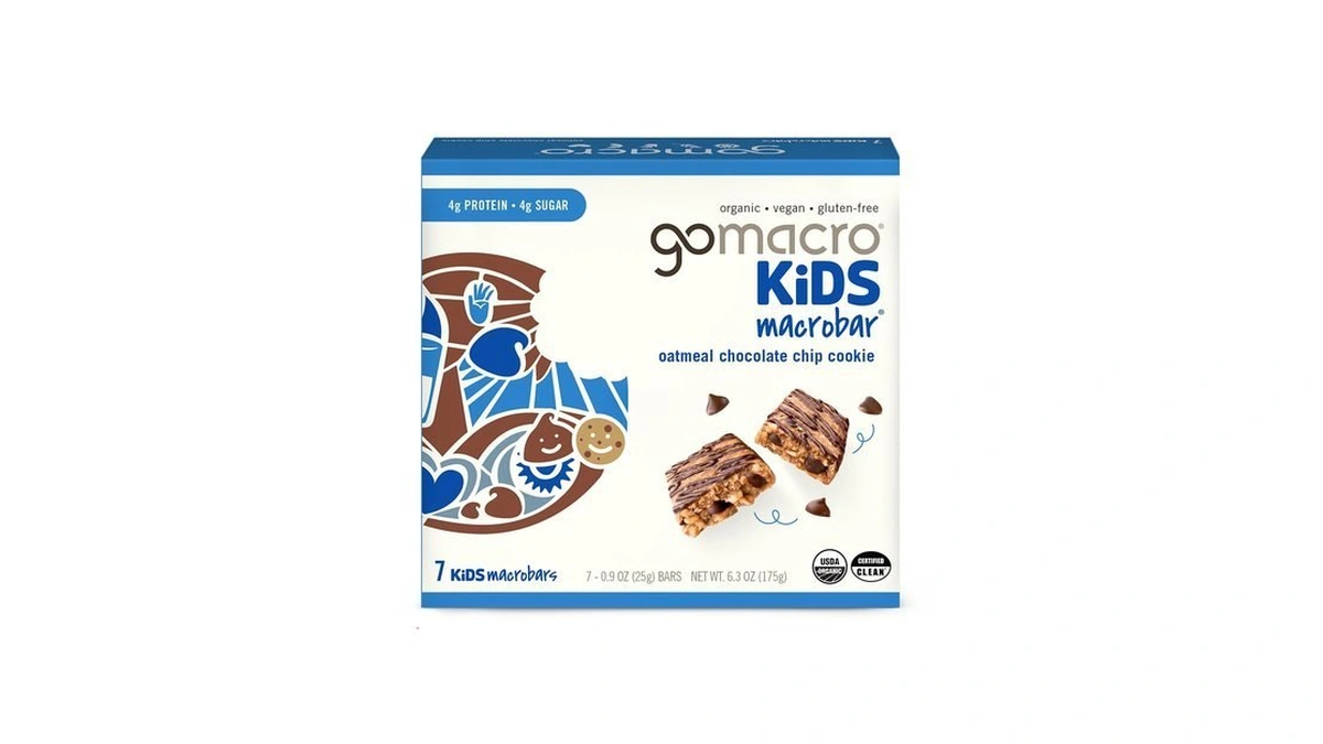 Gomacro Kids Macrobar Organic Vegan Snack Bars - Oatmeal Chocolate