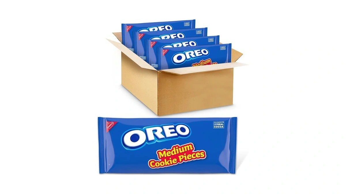 Oreo Chocolate Sandwich Cookies Medium Cookie Pieces, 4-2.5 Lb Bags