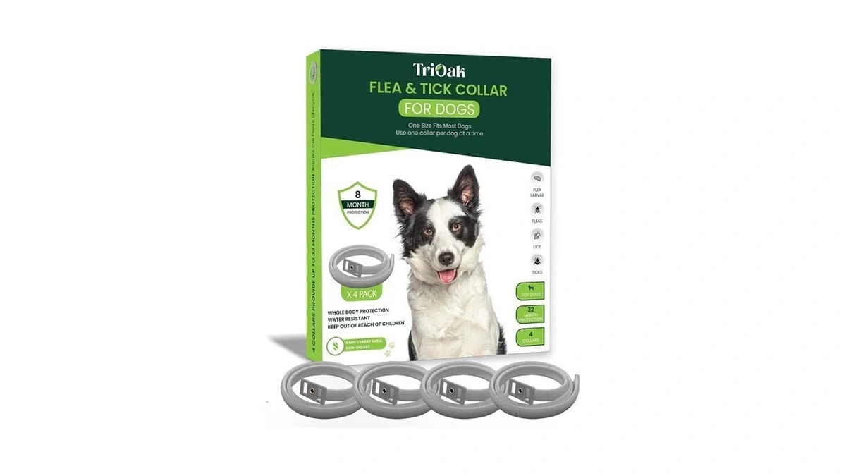 Flea And Tick Prevention Collar For Dogs, Adjustable Dog Flea