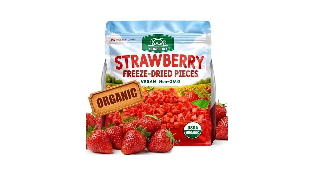 Organic Freeze Dried Strawberries Pieces, Dehydrated Strawberry Fruit