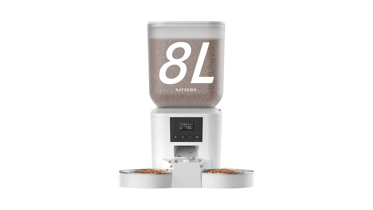 Automatic Cat Feeder For 2 Cats - 8l/34 Cups Large