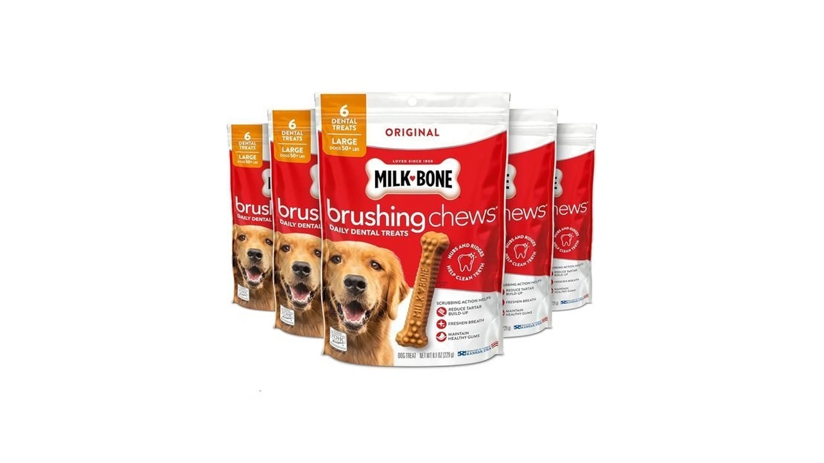 Milk-bone Brushing Chews, Large, Original Flavor, 30 Dental Treats