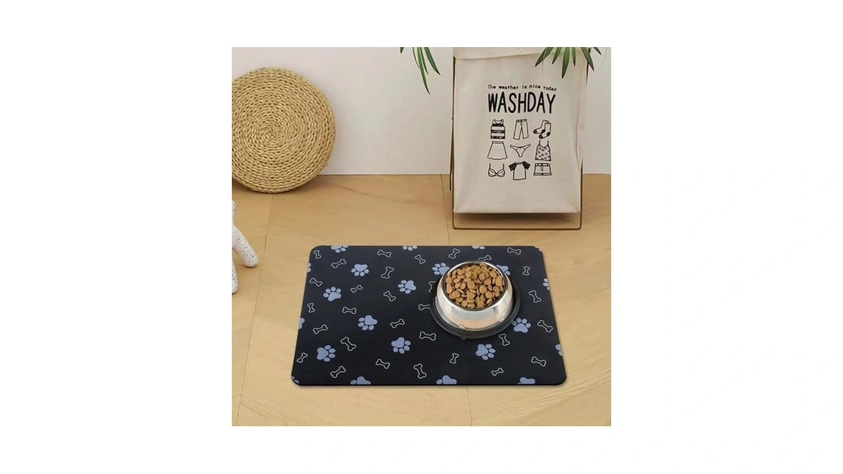 Pet Cat Dog Food Non Slip Mat For Water Bowl,