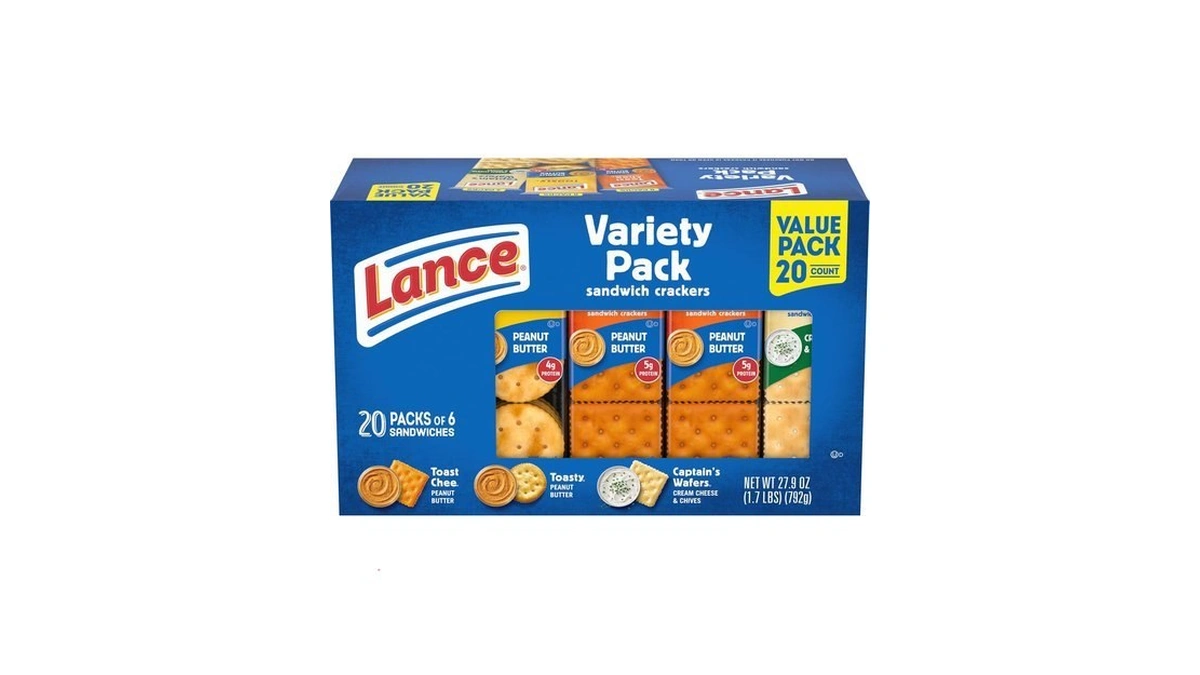 Lance Assorted Sandwich Crackers, 20 Count Variety Pack
