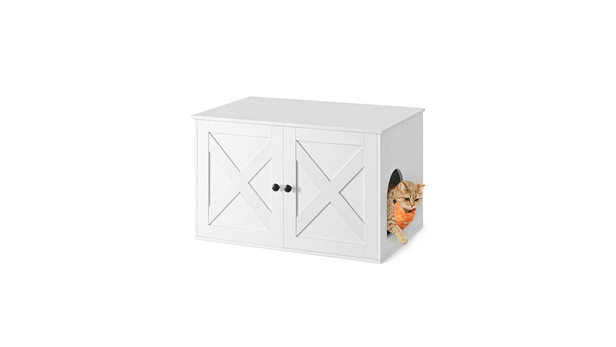 Feandrea Cat Litter Box Enclosure, End Table, 31.5 X 20.9