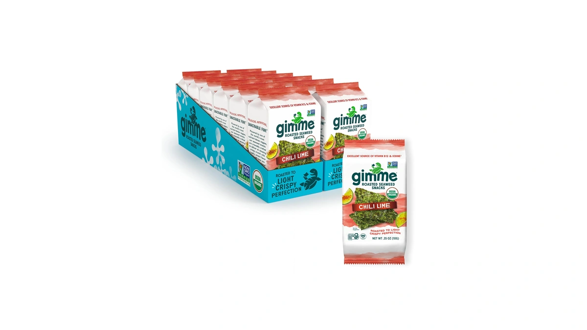 Gimme Seaweed Organic Roasted Seaweed Snack, Chili Lime 10g, .35oz