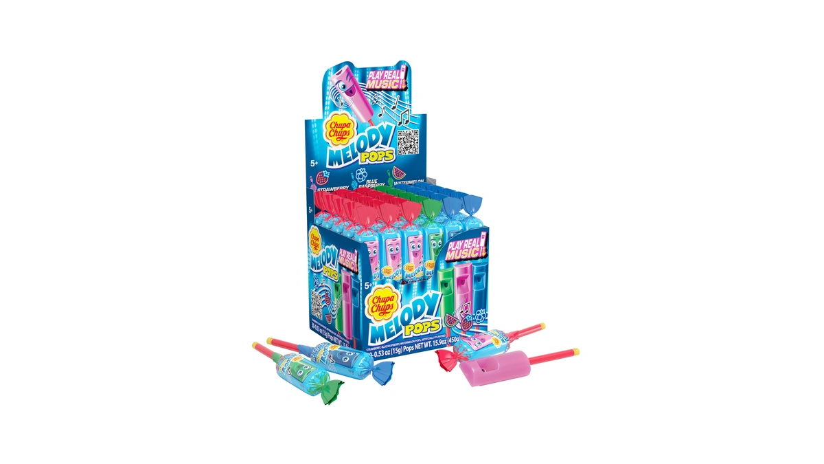 Chupa Chups Melody Pops, Whistle Lollipops, Assorted Flavors, 30 Count