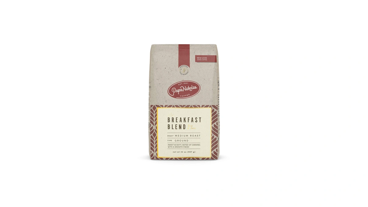 Papanicholas Coffee Ground Coffee, Breakfast Blend | 2 Pound Bag