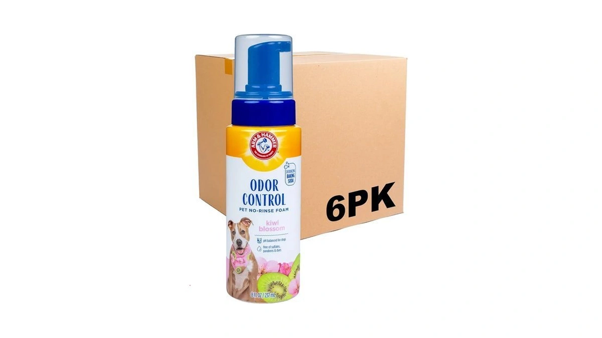 Arm & Hammer Odor Control No-rinse Dog Foam, Kiwi Blossom,