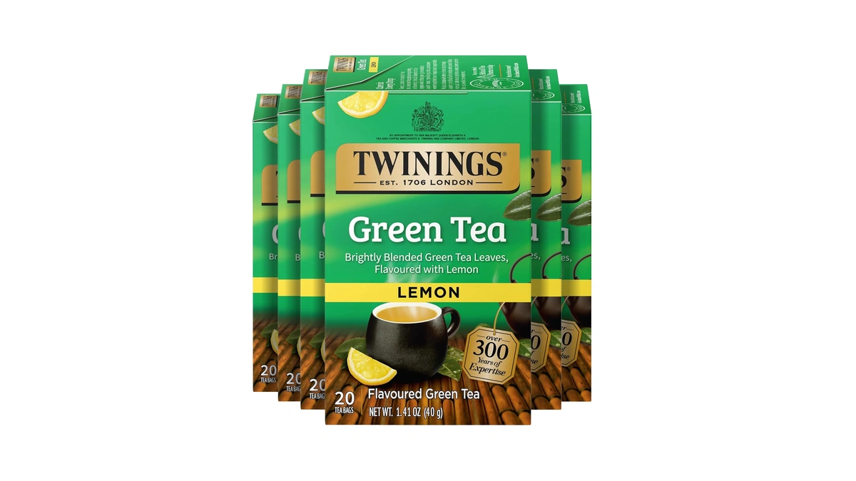 Twinings Green Tea With Lemon Caffeinated Tea Bags, 20 Ct