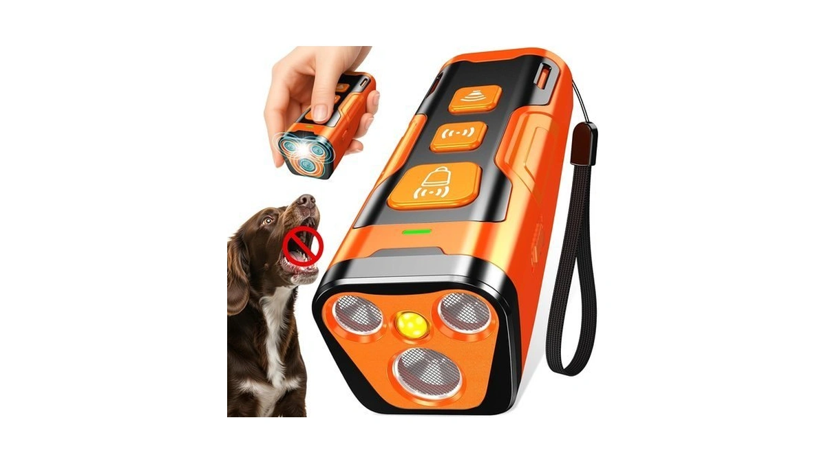 Yuyqa Dog Bark Deterrent Device, 3x Ultrasonic Anti Barking, 6