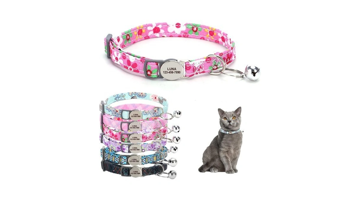 Cat Collar Personalized-custom Cat Collar Breakaway With Bell-custom Cat Collars
