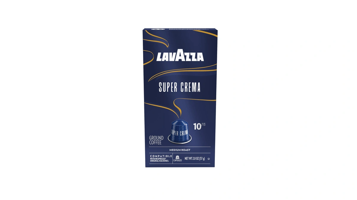 Lavazza Super Crema Aluminum Capsules Compatible With Nespresso* Original Machines,