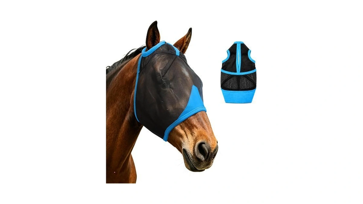 Hilltown Durable Fly Mask For Horses Without Ears - Full,