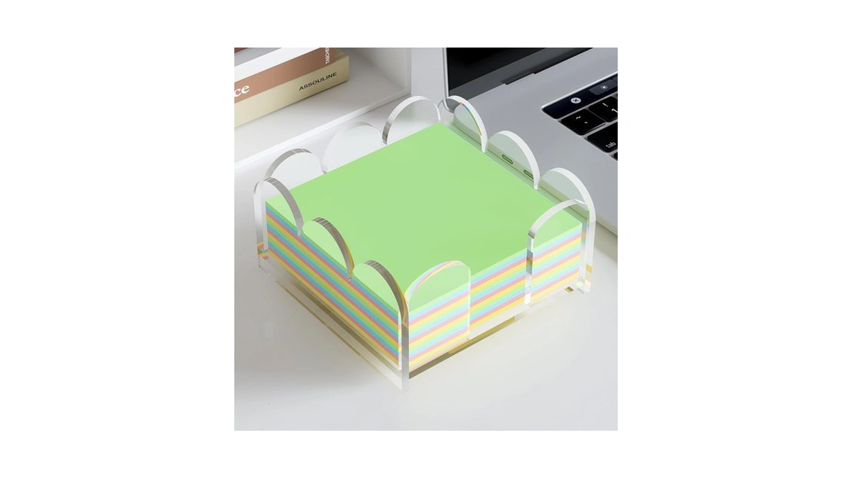 Nonnel 3x3 Acrylic Sticky Note Holder With 1 Sticky Note