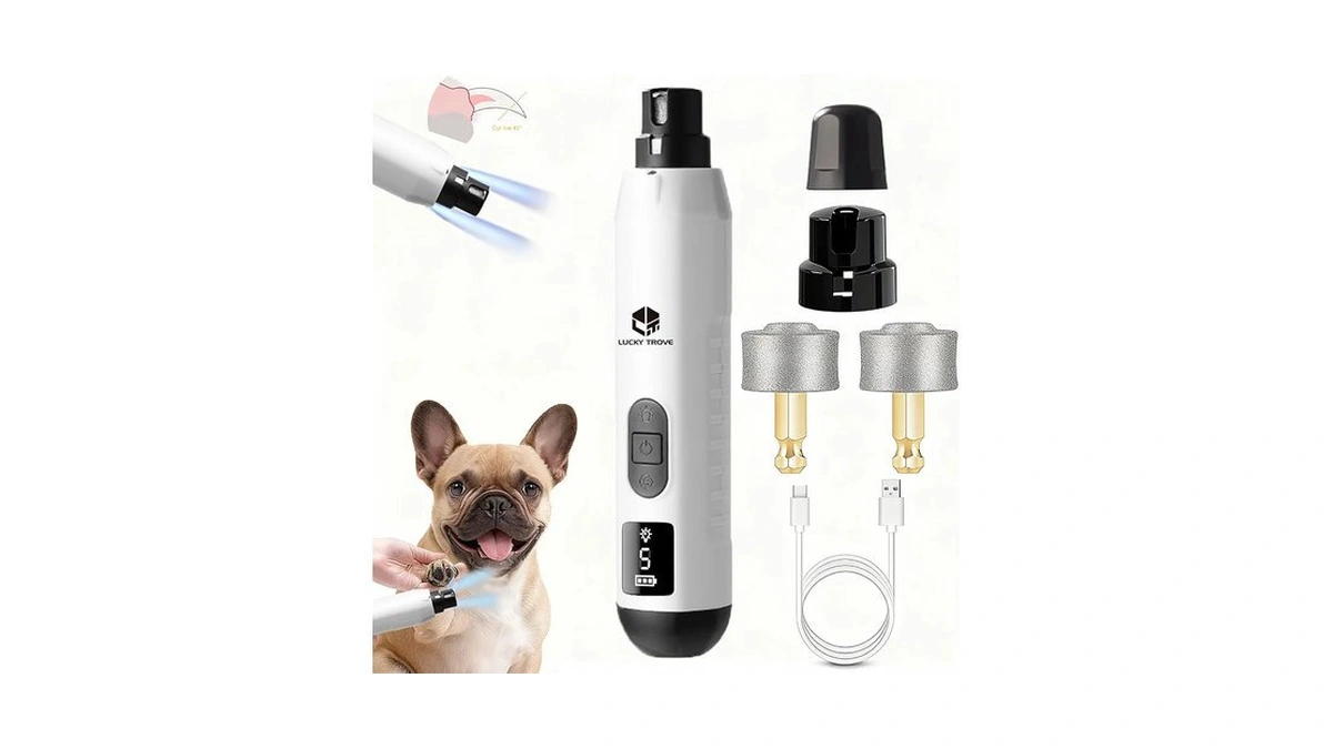 2026 Silent Groom Pro Pet Nail Grinder,5-speed Dog Nail Grinder