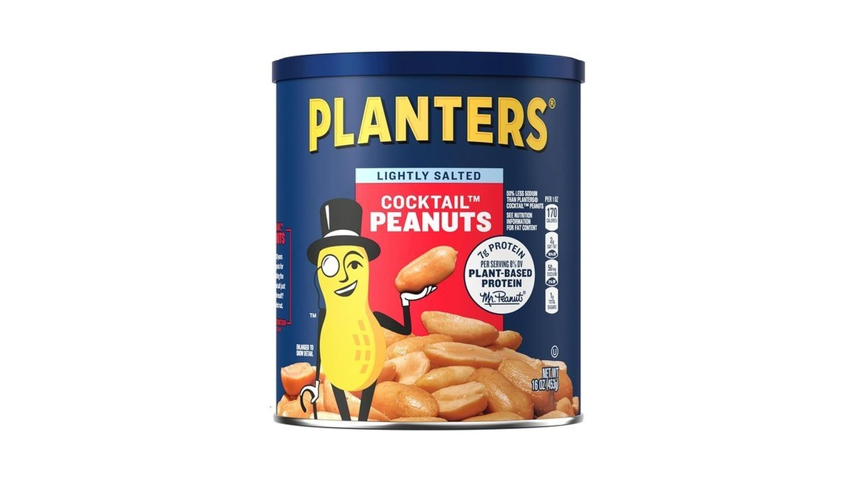 Planters Lightly Salted Peanuts, Plant Based Protein Snacks, 16 Oz