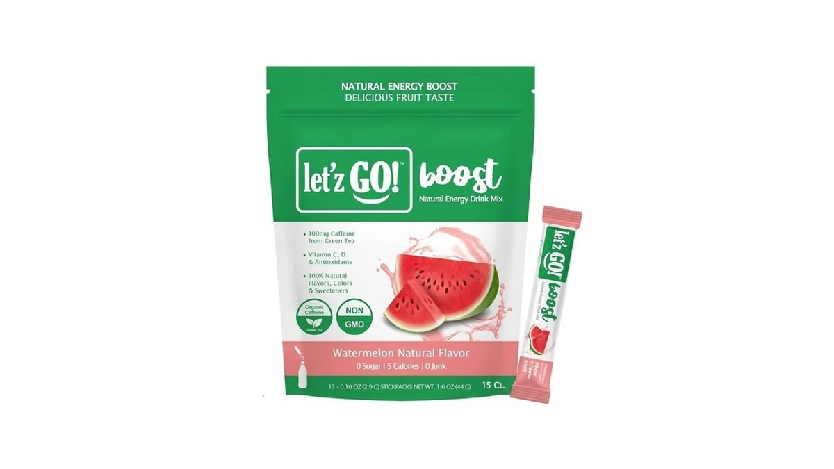 Let'z Go Clean Energy Drink Mix – Natural Caffeine Packets,
