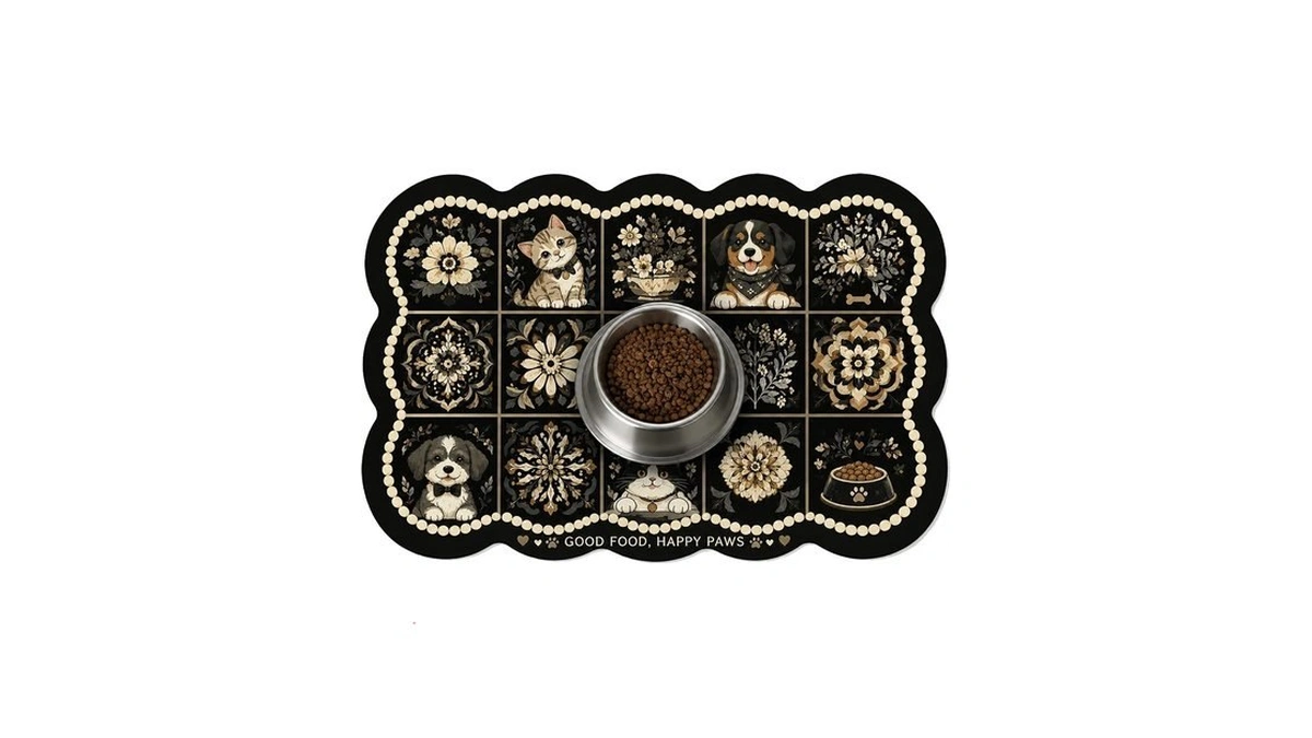 Dog Food Mat, Cat Food Mat, Absorbent Dog Mat For